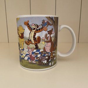 Vintage Disney Winnie The Pooh Coffee Mug Tigger Piglet Picnic Party 13 Fl Oz